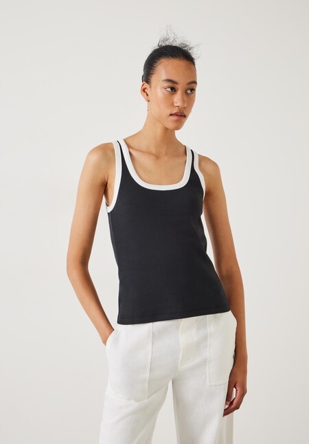 Lena Contrast Trim Vest