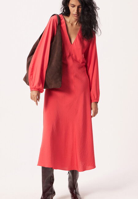 Grace V-Neck Long Sleeve Dress