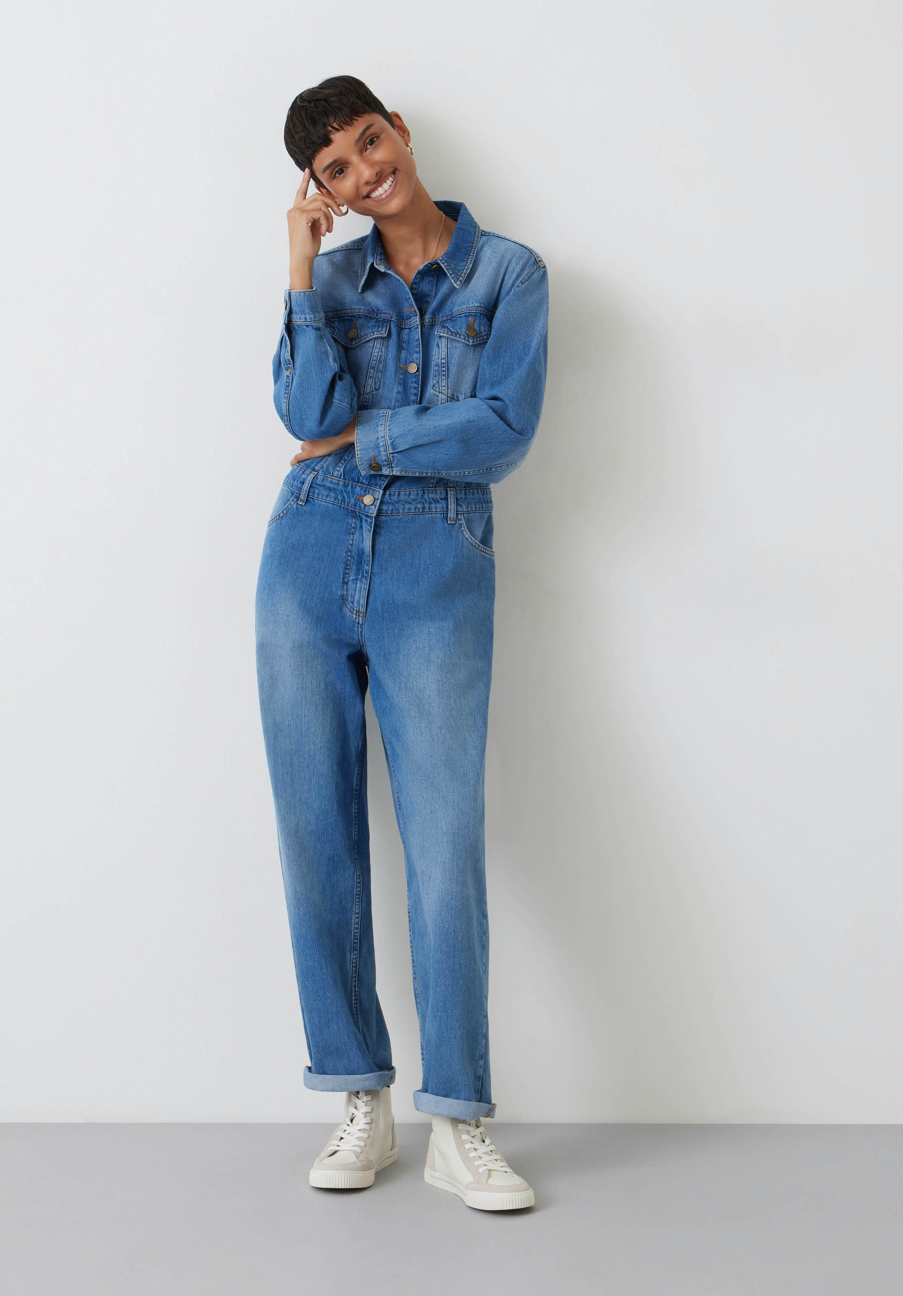 Denim boiler clearance suits