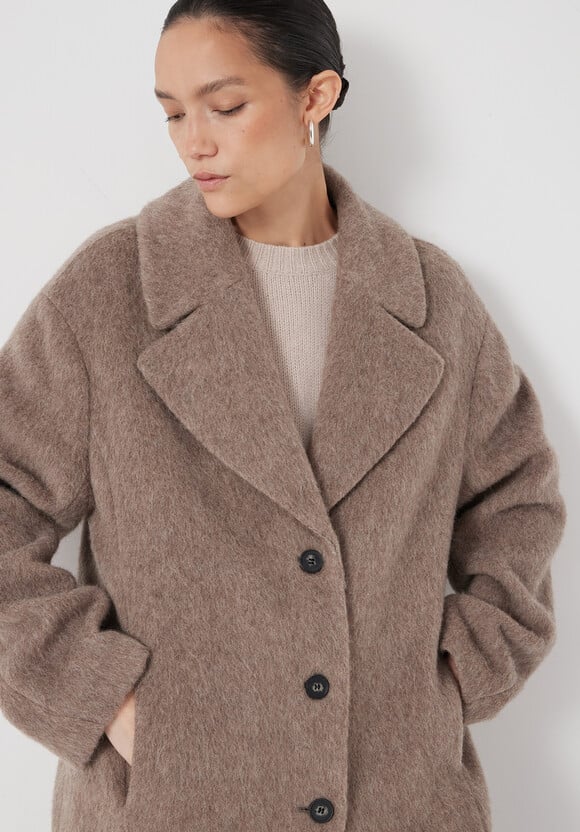 Italian Wool Cocoon Coat