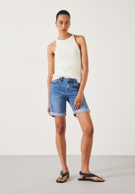 Long Denim Shorts