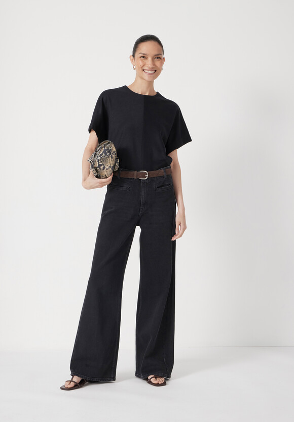 Seam Detail Short Sleeve Top