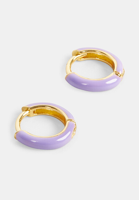 Effie Enamel Hoop Earring