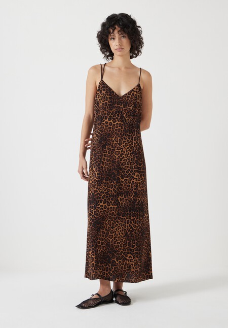 Printed Midi Slip Dress