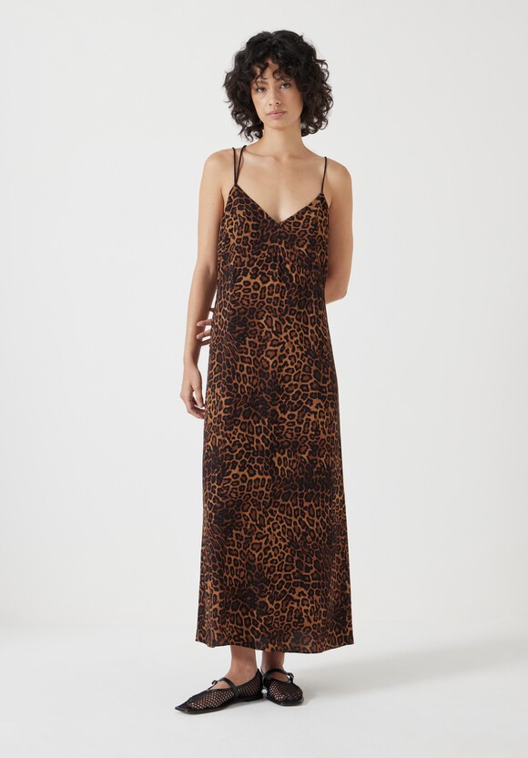 Printed Midi Slip Dress
