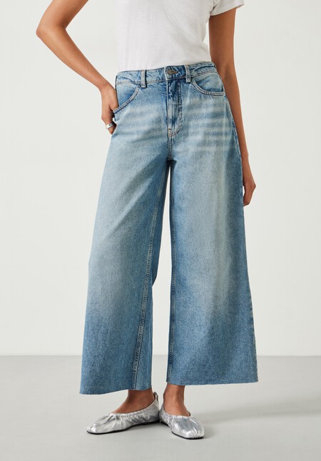 Abi Cropped Wide Leg Jeans