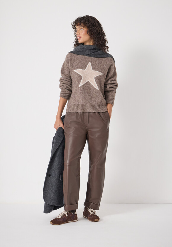 Wool Blend Star Jacquard Jumper