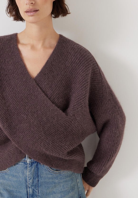 Betty Fluffy Cross Front Jumper