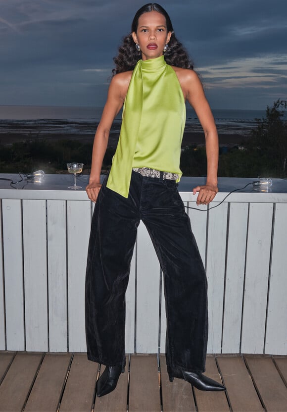 Halter Neck Satin Top Halter Neck Satin Top