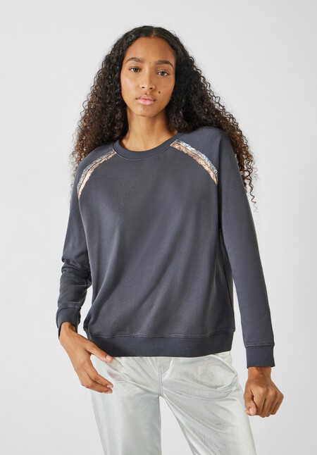 Aurelia Metallic Raglan Sweatshirt