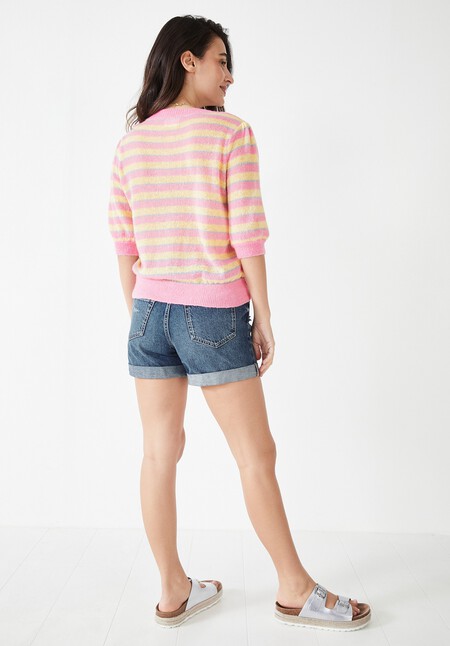 Flori Striped Knitted T-Shirt