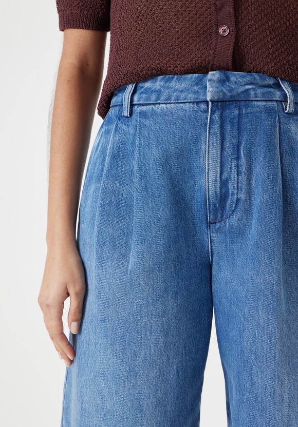 Lya Cropped Denim Bermuda Shorts