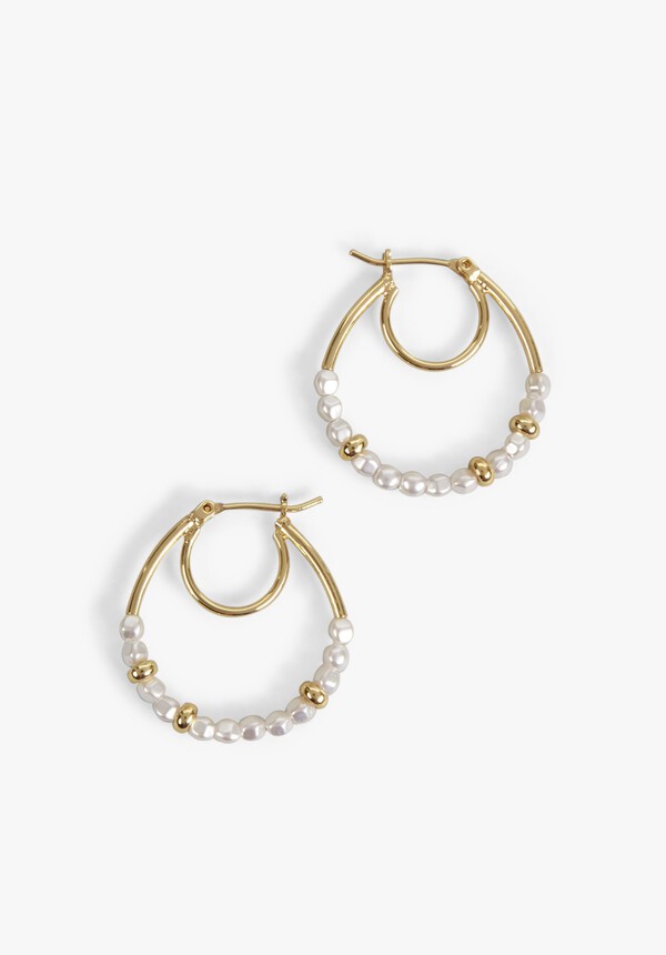 Skyros Pearl Hoop Earrings