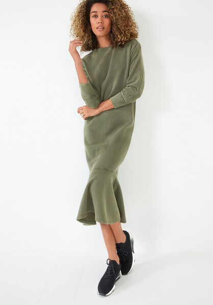 Candace Ruffle Sweat Dress