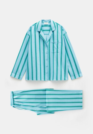 Amita Brushed Cotton Stripe Pyjamas