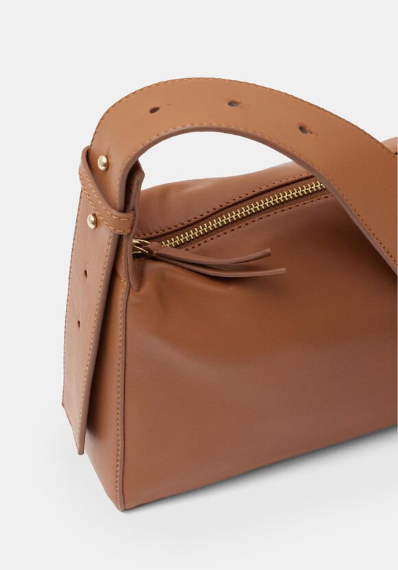Cleo Minimal Leather Crossbody Bag