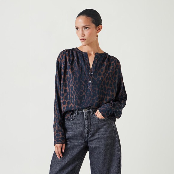 Fernanda Leopard Print Blouse