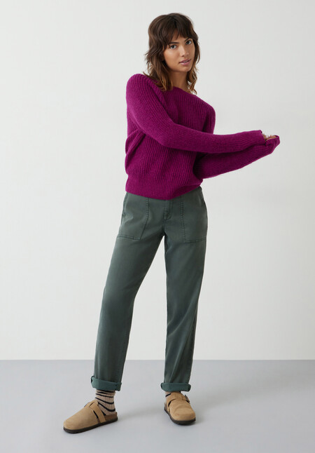 Alma Fluffy Raglan Crew Jumper