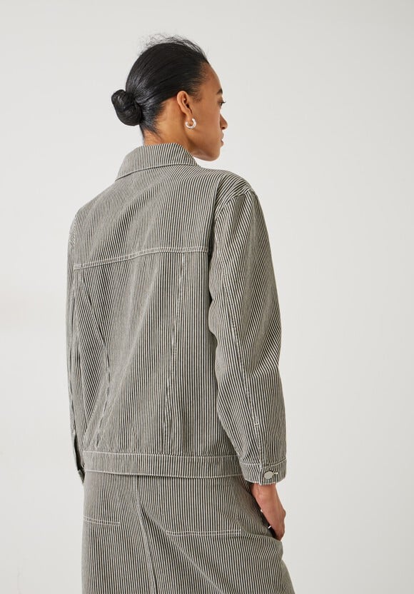 Amalia Cotton Striped Jacket