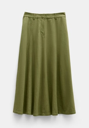 Juliah A-Line Linen Maxi Skirt
