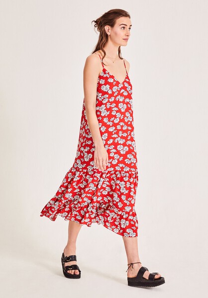 Luisa Frill Midi Dress