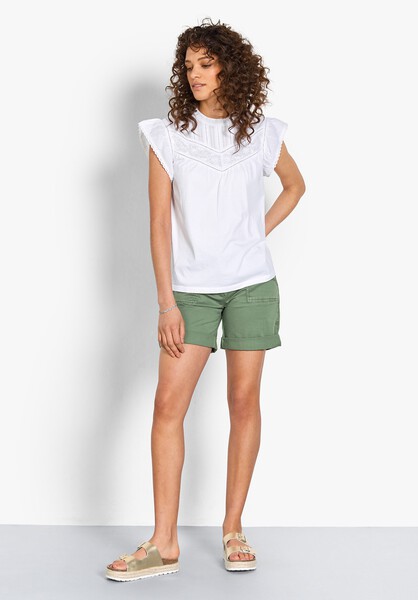 Floral Embroidered Tee
