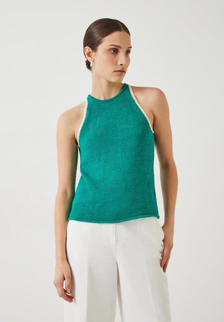 Keekee Contrast Stitch Knitted Vest