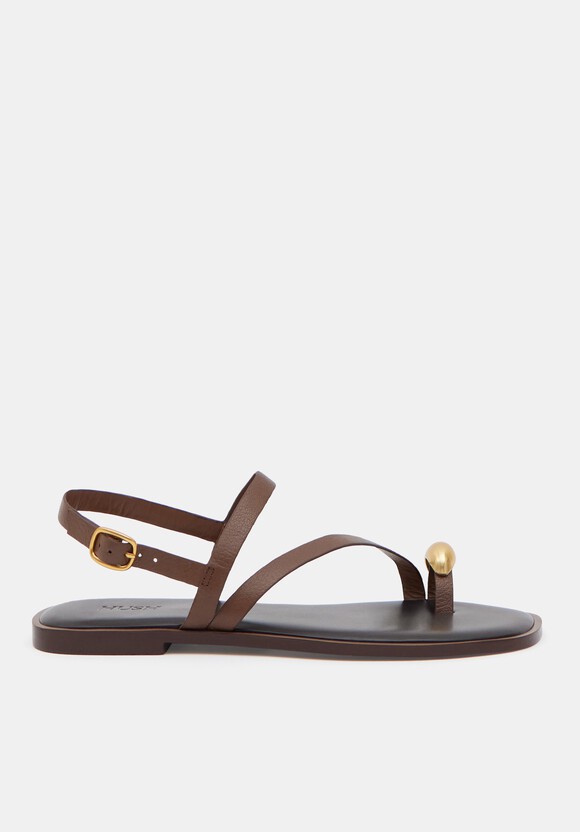Metal Detail Flat Sandals