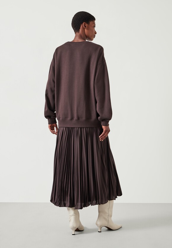 Gabriela Pleated Skirt Sweatshirt Dress