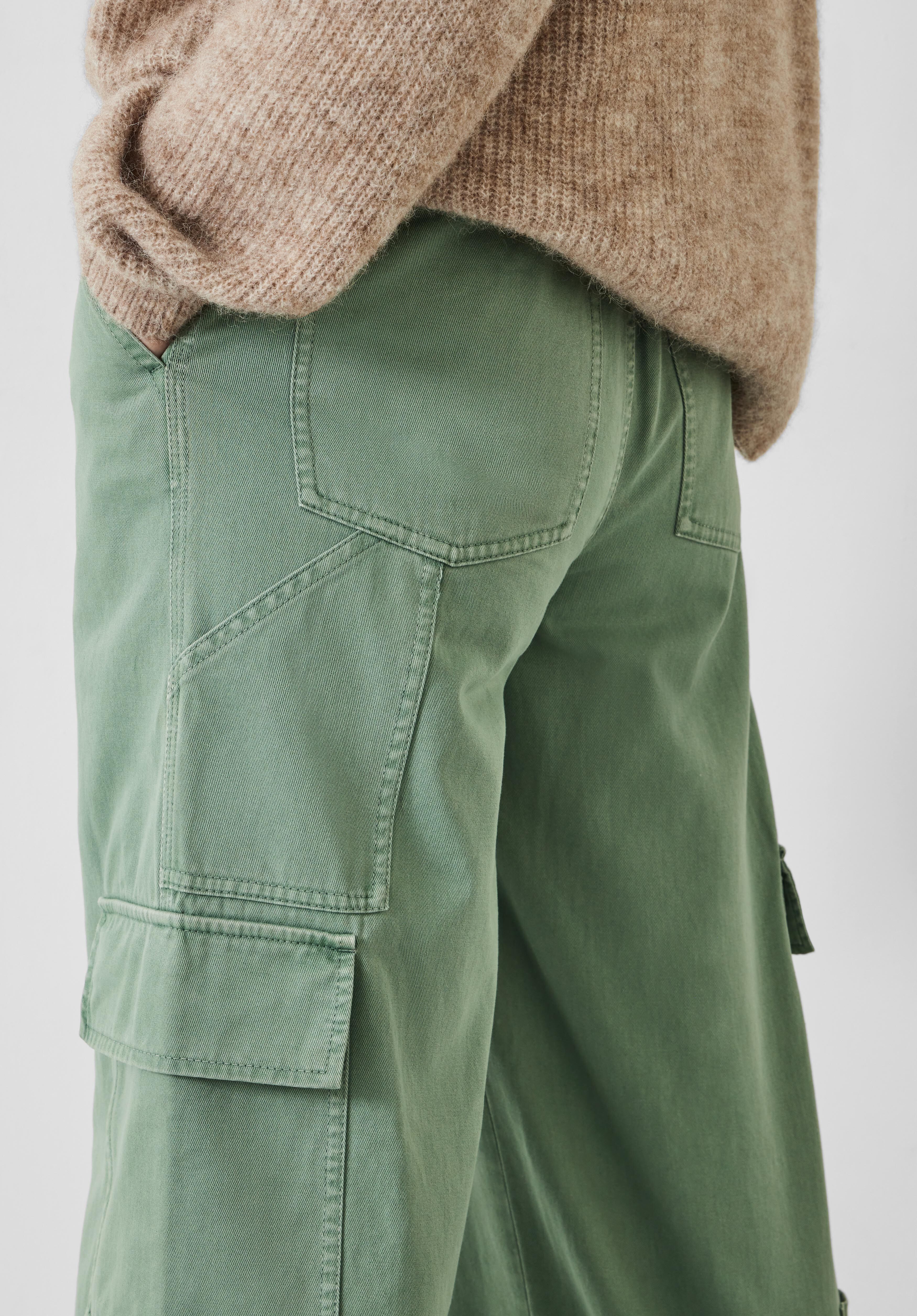 Tulsy Wide Cargo Pants | Green | hush