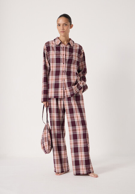 Brushed Cotton Check Print Pyjamas
