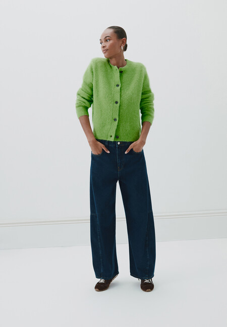 Perrin Crew Neck Alpaca Blend Cardigan