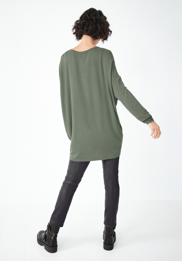 V Neck Wide Jersey Top 