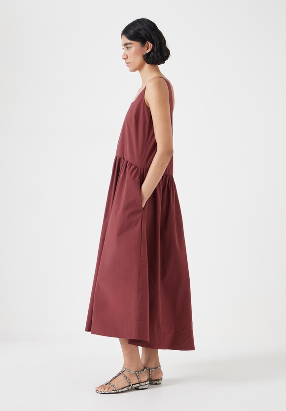 Romi Technical Sleeveless Midi Ballerina Dress