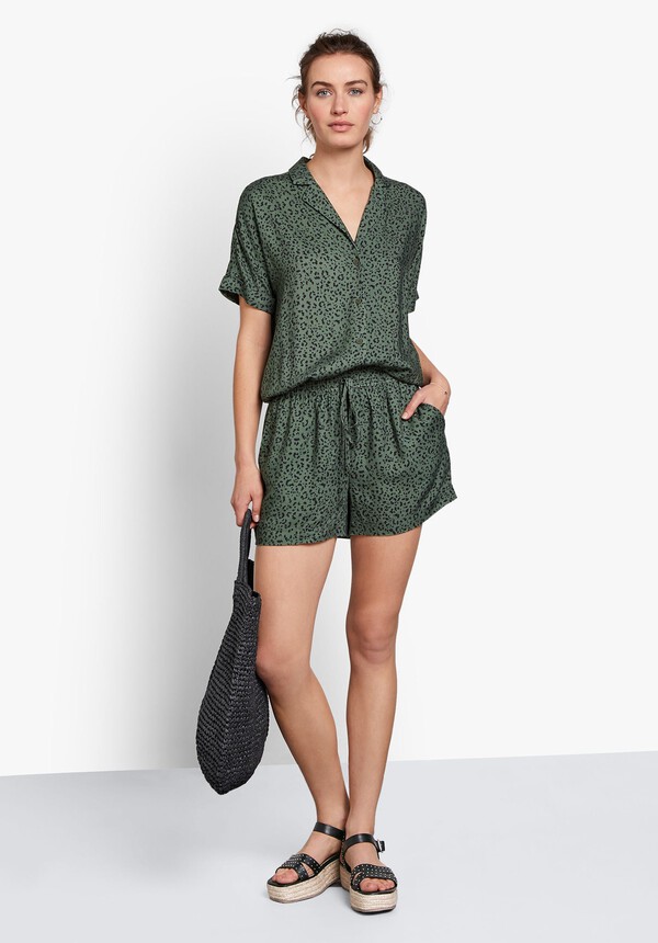 Short Sleeved Playsuit