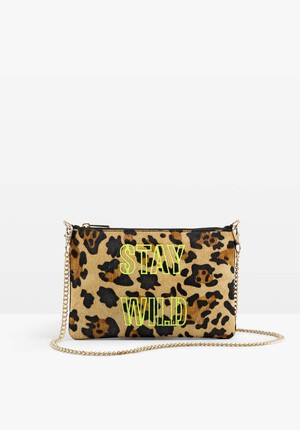 Mimi Leopard Clutch