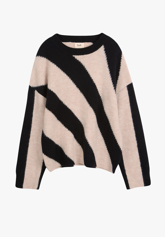 Georgie Diagonal Stripe Wool Blend Jumper