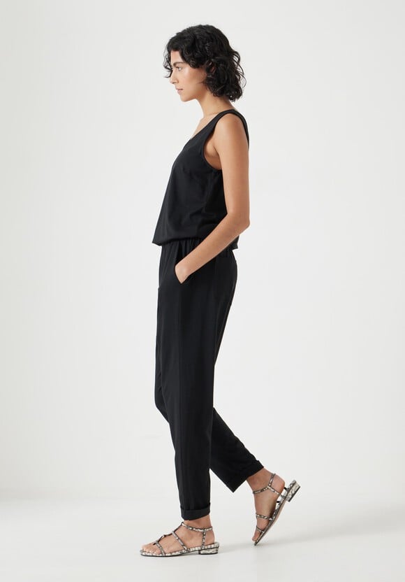 Cropped Jersey Jumpsuit