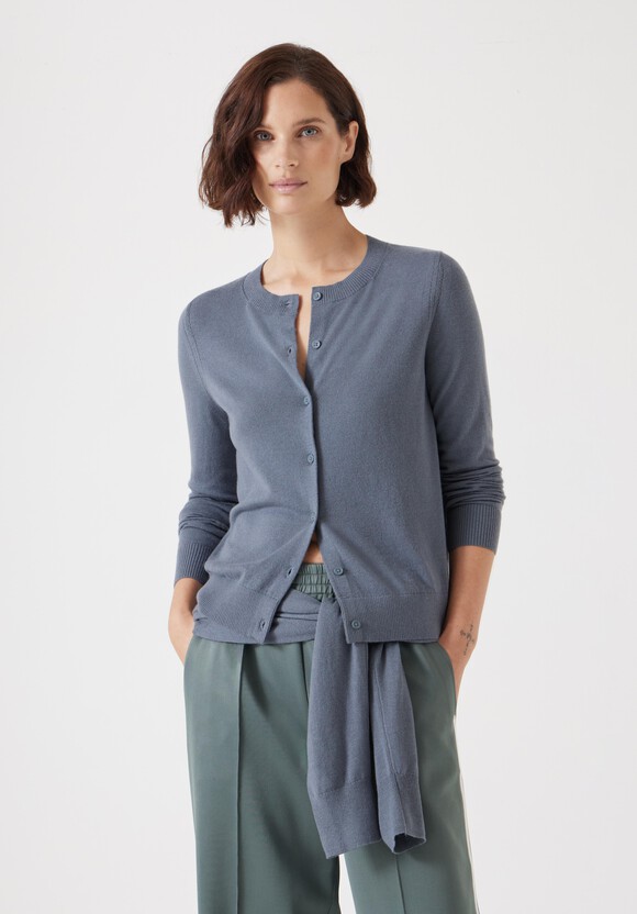 Wool Blend Slim Knitted Cardigan