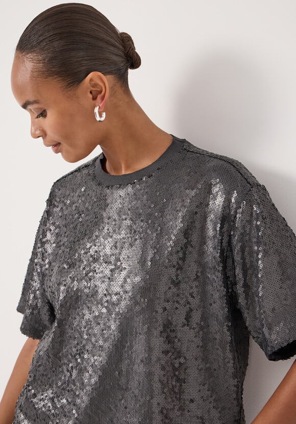Holly Matte Sequin T-Shirt