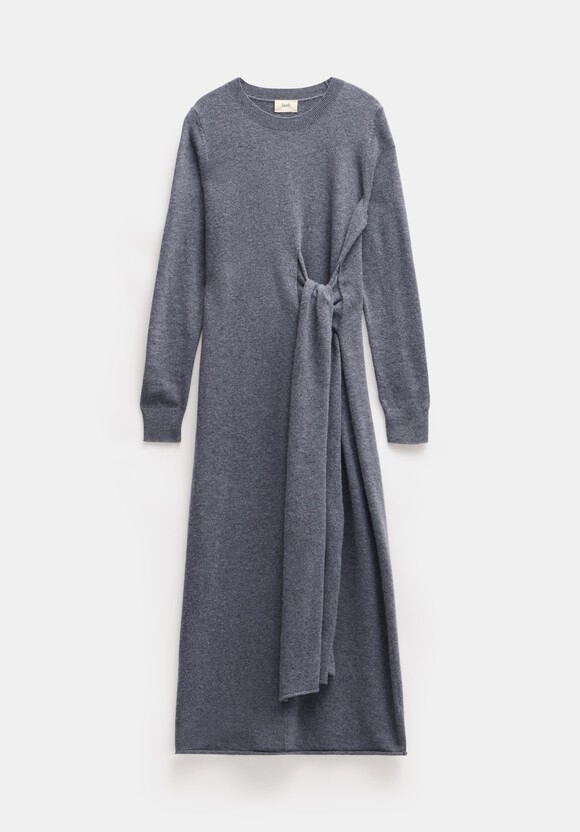 Tilly Tie Waist Merino Wool Midi Dress