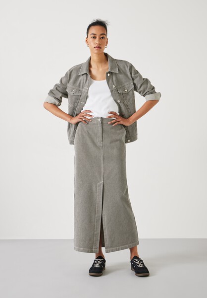 Amalia Stripe Denim Maxi Skirt