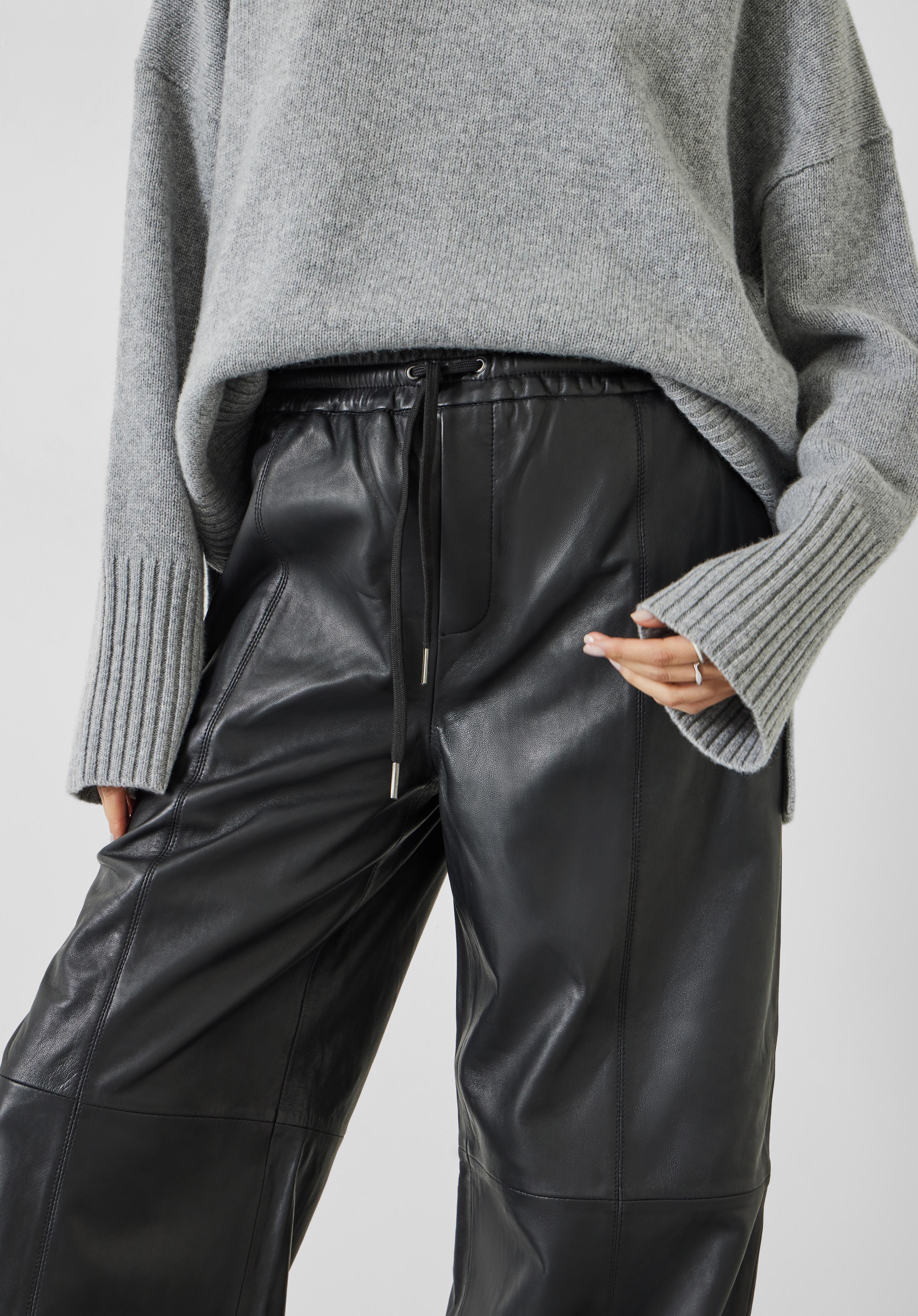 Hush leather joggers discount