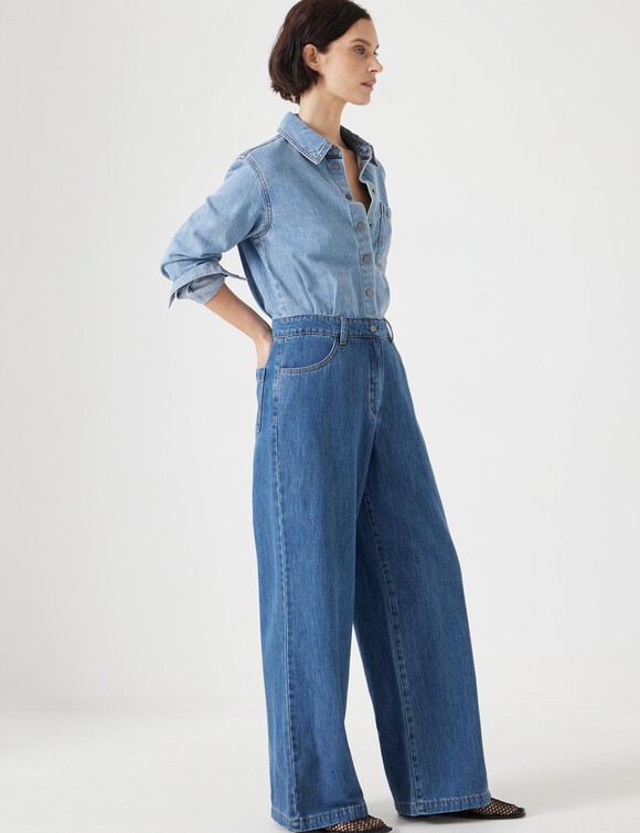 Two Tone Evelyn Denim Jumpsuit