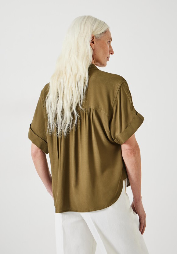 Anika Oversized Short Sleeve Blouse