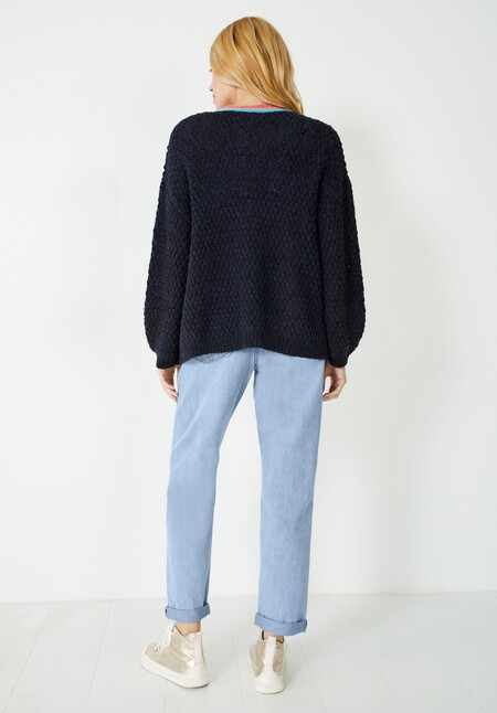 Rainbow Stripe Edge To Edge Cardigan