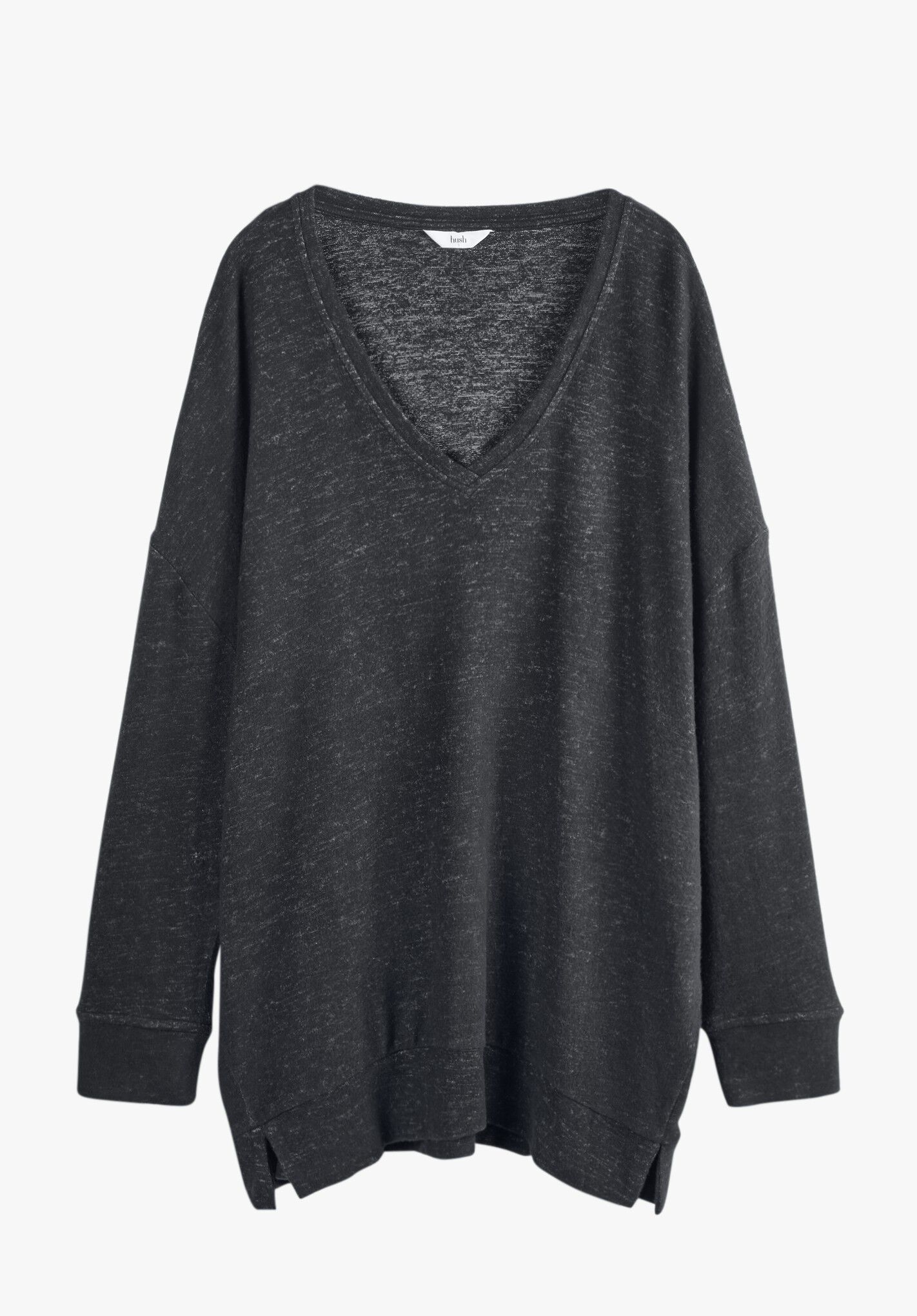 Cashmere Boyfriend Jumper Charcoal Marl hush