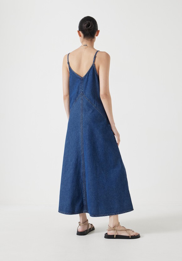 Denim Maxi Slip Dress
