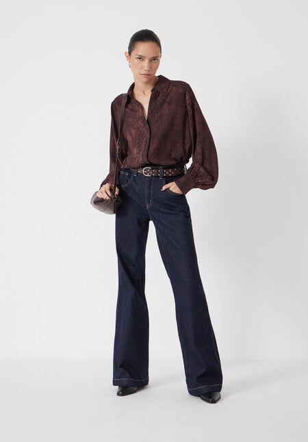 Chiffon Printed Long Sleeve Shirt