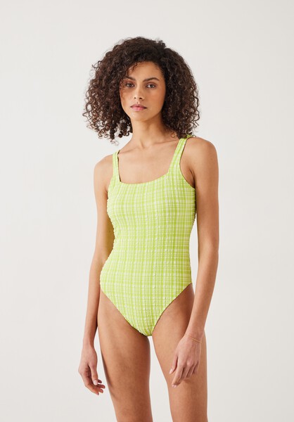 Lola Check Crinkle Scoop Swimsuit
